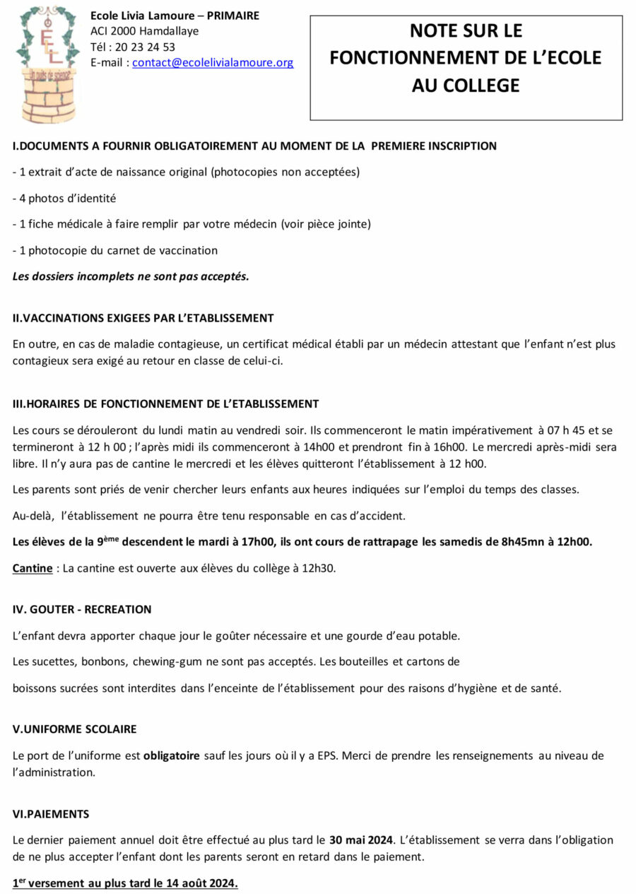 NOTE SUR LE FONCTIONNEMENT AU_COLLEGE_DE L’ECOLE_LIVIA_LAMOURE.pdf